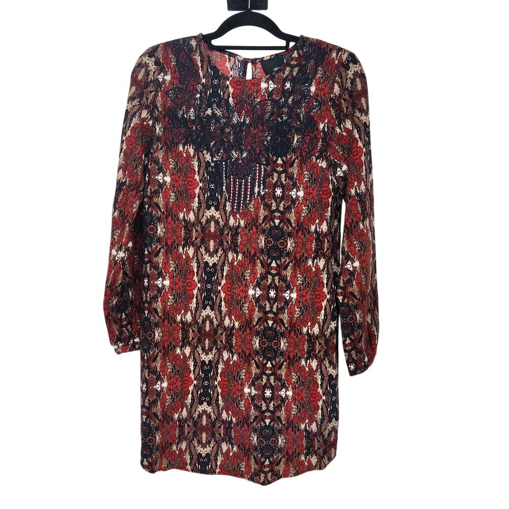 NWT Anthropologie Greylin Multi-Color‎ Embroidered Shift Dress Women's XS